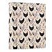 ALAZA Black White Chicken Leaves 3 Ring Binder Holds of 200 Sheets Fits Letter Sized Paper D-Ring Organizer for School Home Work Office 1 Pack