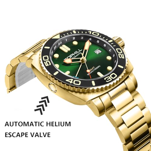 Image of TOPHILL Men Watches Automatic Mechanical Watches - Dive, GMT, Chronograph & Dress Styles | 316L Stainless Steel, Sapphire Crystal, Ceramic Bezel | 5ATM-300M Waterproof with Super Luminous | Classic Business & Sport Casual