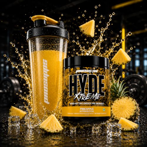 Image of Prosupps HYDE Xtreme Pre-Workout - Pineapple (100g) | 15 Servings | 200mg Caffeine, 2500mg Beta-Alanine & 1000mg Creatine HCL | L-Arginine & L-Tyrosine for Focus | Vitamins B6, B12 & C | Lab Tested