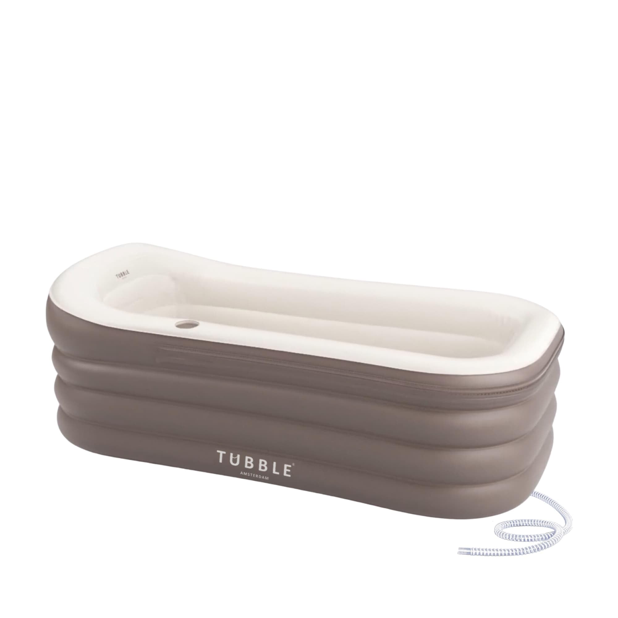 Tubble® Royale Bañera Inflable Adulto Ambient Taupe 255 L - Spa Portátil Baño Caliente y Hielo, Montaje en 1 Min, Relajación, Hasta 188 cm, Uso Interior y Exterior