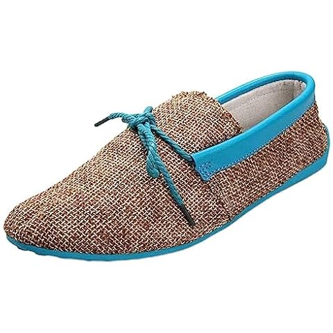 Hot Shoes - New Mens Comfortable Casual Lace-Ups (10, Blue) Cover