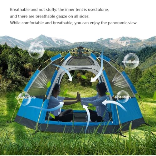 Carpa automática para camping 4-6 personas hexagonal yurt miniatura 5