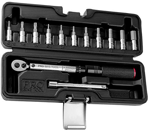 Llave dinamométrica para bicicleta (1/4", 2 a 20 Nm), color rojo