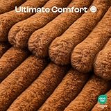 MEWOOFUN Hundesofabett - Katzenbetten für Hauskatzen Weich und Flauschig, Katzensofabett Kleines Hundebett für Hunde und Katzen, Beruhigendes Hundebett (Braun, 91x72x30cm)