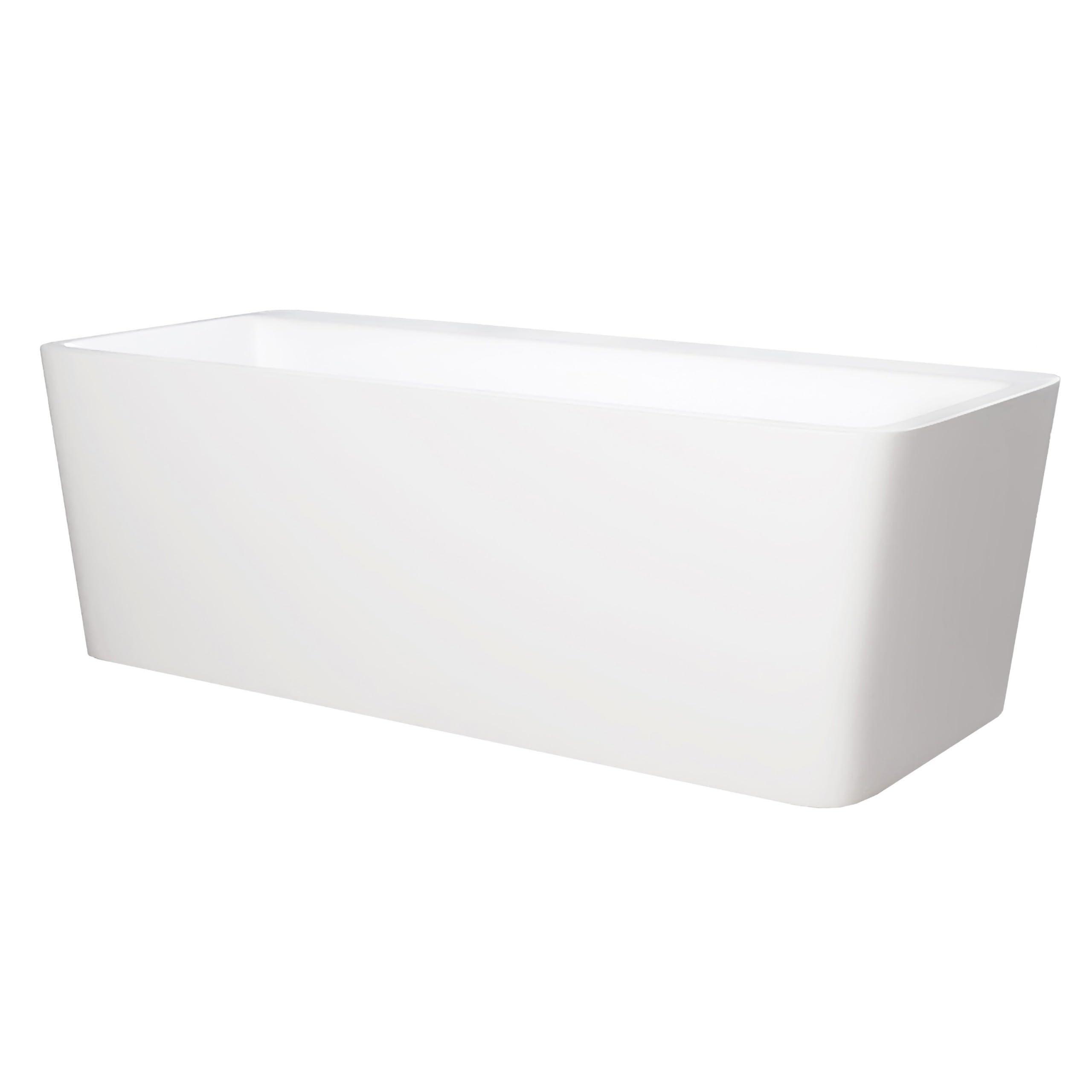 Vasca da bagno autoportante in acrilico, bianca, 170 x 80 x 58 cm, moderna, 47 kg, 260 litri