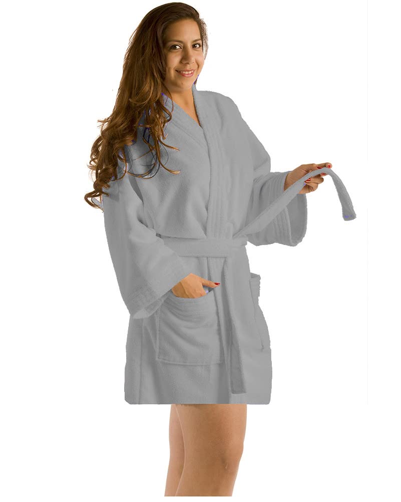 BY LORA Women's Microfiber Bathrobe, Kimono Robe for Ladies, Beach, Pool and After Shower