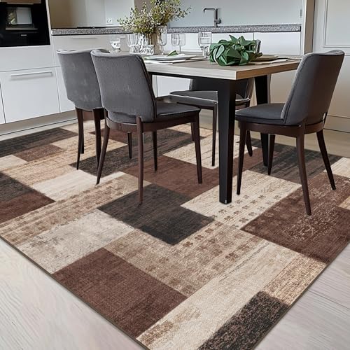 Tapis doux chocolat 200x300 pour sol froid de salon - 5