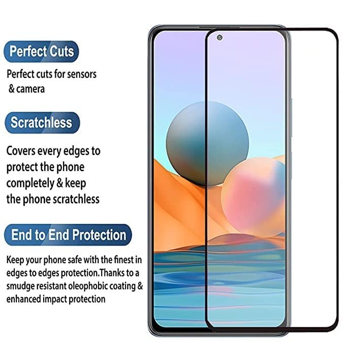 Image of Premium HD+ Tempered Glass Screen Protector Guard Compatible For Poco X3 5G (6.67 Inch, Pack of 1) | Edge to Edge Coverage With Easy to installation kit for Smartphone