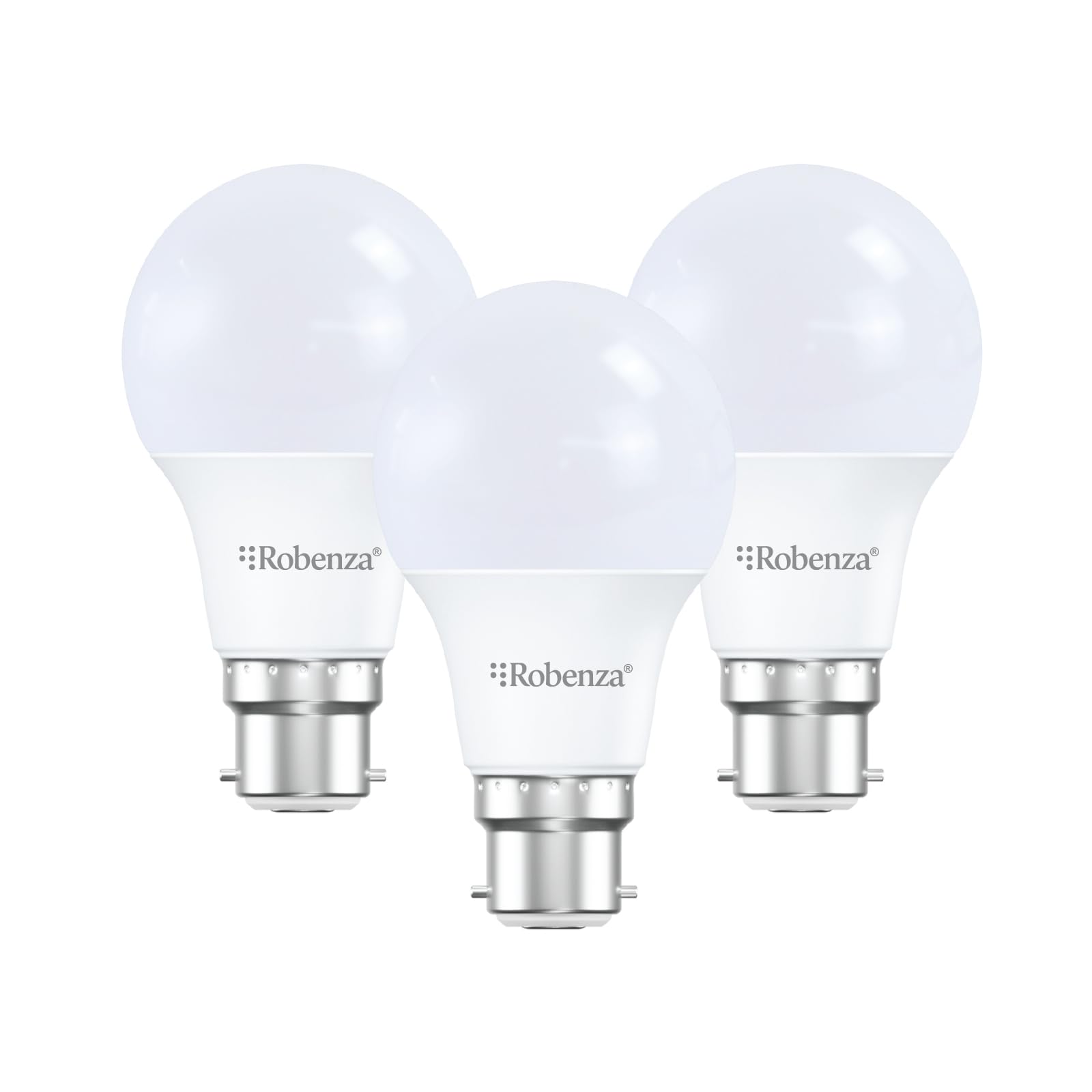 Robenza LED GLS Light Bulb B22, 15W (100W Equivalent), 1521 Lumens, 6500K Bright Daylight, Large Bayonet Cap Energy Saving A60 Standard BC Ceiling Lighting Bulb, Non-Dimmable, Pack of 3