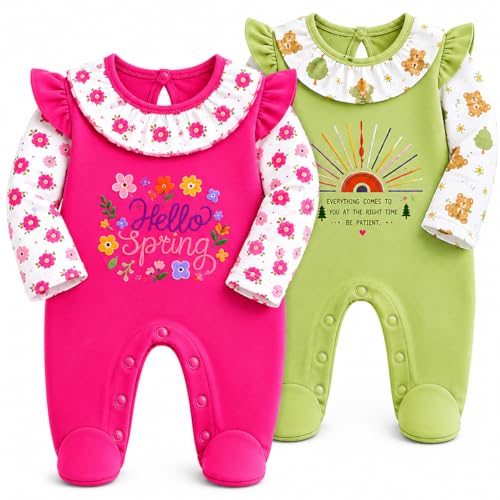 Image of EIO 100% Cotton Rompers Sleepsuits Jumpsuit Night Suits for Infants Newborn Baby Boys & Girls