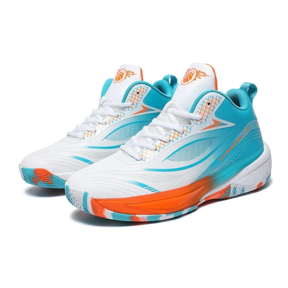 Zapatillas de Baloncesto for Hombre, de Talla Grande, Resistentes al Desgaste, con amortiguación y Rebote, con Suelo de Cemento, for Entrenamiento Deportivo.