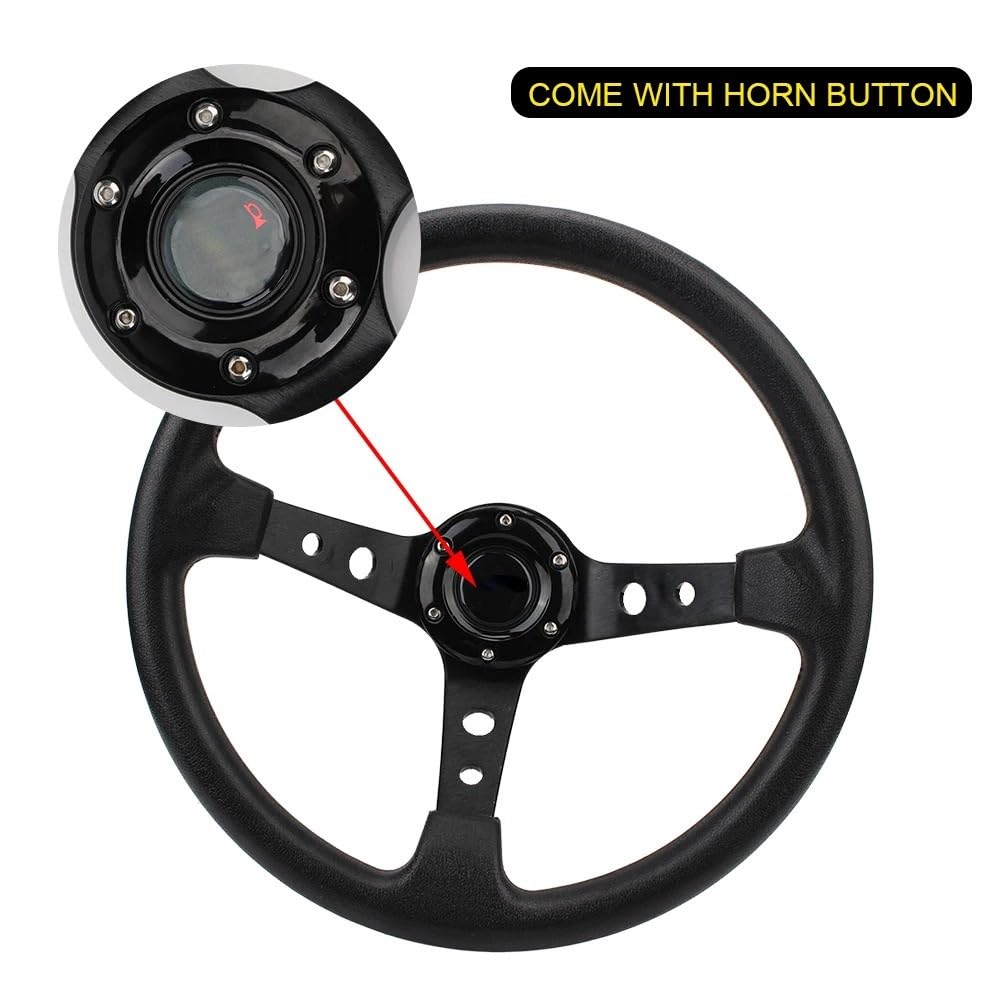 Volante da Corsa Universale,Volante Sportivo For auto da corsa Volante PU 14 pollici sportivo alla deriva universale
