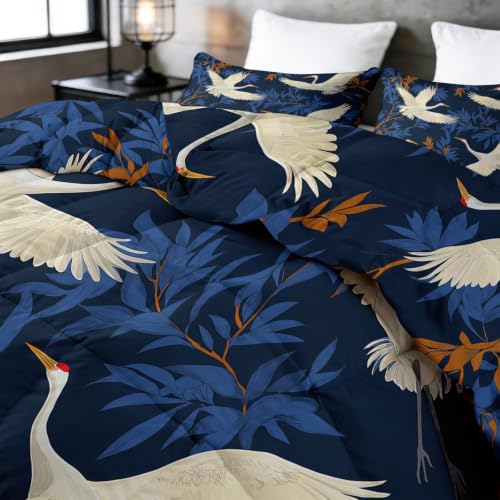 Couette 4 saisons mitternachtsblau 200x200 cm réversible avec 2 taies d'oreiller