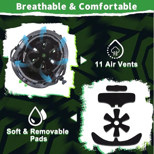 Image of Toddler Bike Helmet with LED Lights, Kids Helmet for Boys 2-6 Years, Adjustable Kids Bike Helmets Toddler Helmets for Bicycle Skateboard Scooter