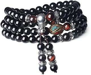 COAI Obsidian 108 Mala Beads Stone Bracelet Necklace
