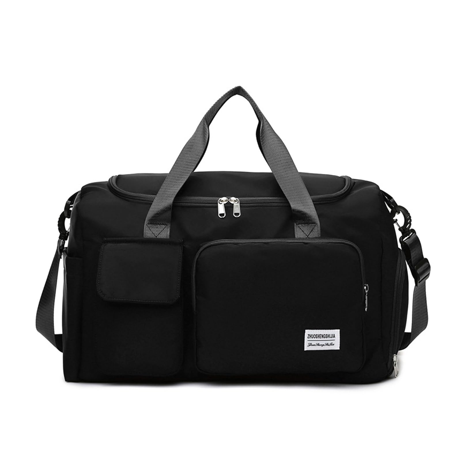 Bolsa de deporte para hombres y mujeres, 42 L, bolsa de viaje impermeable, bolsa de deporte con compartimento para zapatos, compartimento húmedo y función de mochila, bolsa de viaje, bolsa de