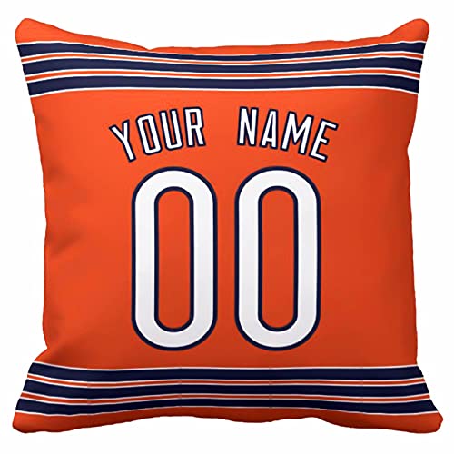 Image of ANTKING Chicago Throw Pillow with Custom Name and Number Personalized Gift for Men Women Boys