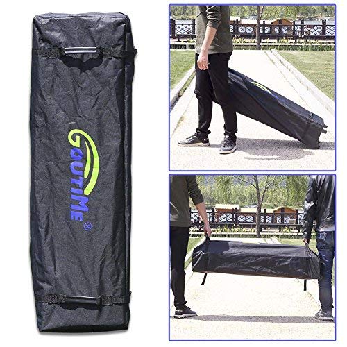 Goutime 10x20 Feet Ez Pop Up Canopy Instant Tent Shelter with 4Pcs 10Ft Removable Sidewalls and Wheeled Bag for Outdoor Commercial Party Events