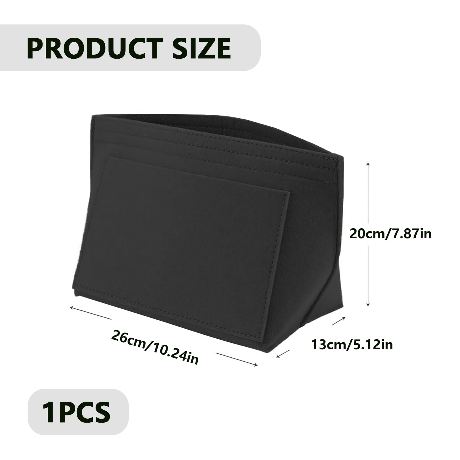 Organizer do torby, organizer Longchamp, organizer na torby, organizer na torby filcowe, z wieloma kieszeniami, składany organizer do Longchamp (czarny, 10 x 7,8 x 5,1 cala)