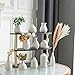 JOJUNO White Bud Vases, Small Ceramic Vase Set of 11, Mini Pottery Vases for Flowers, Decorative Pieces for Home Modern Decor, Boho Decor, Chic Accents for Living Room Dining Table Shelves