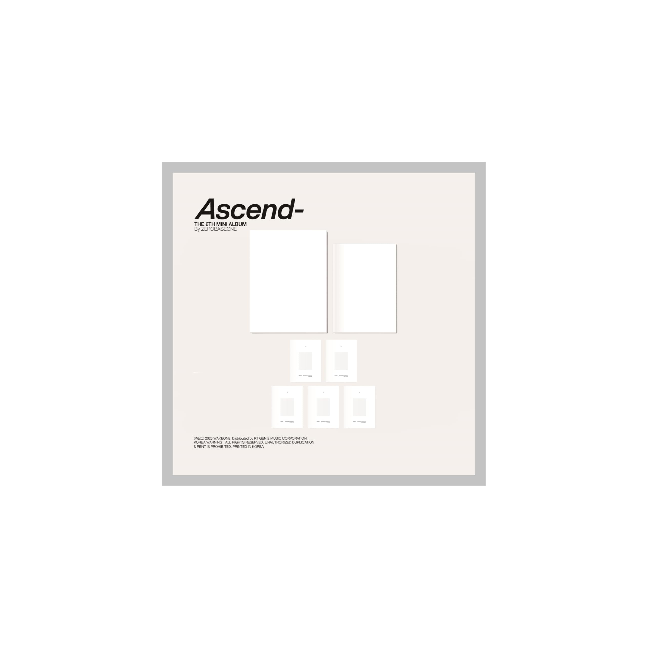7 Version Set : 2Standard+5ea 11) ZEROBASEONE ZB1 Ascend- 6th Mini