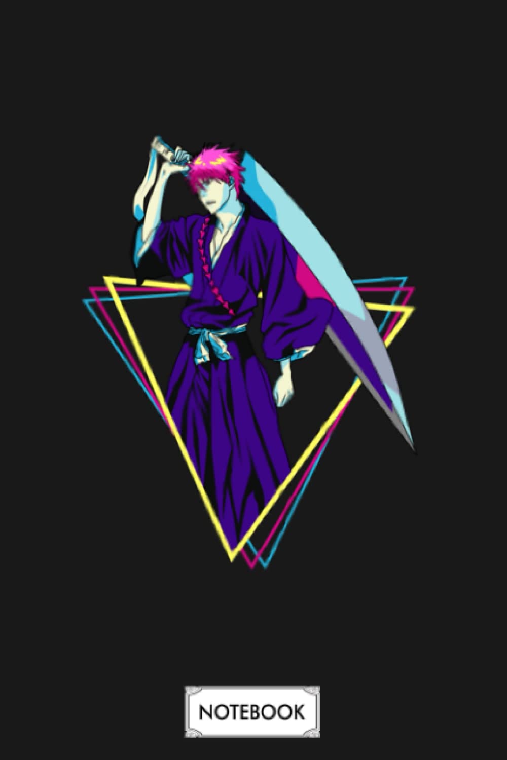 Bleach Ichigo Retro N01555 Notebook: Lined College Ruled Paper, 6x9 120 Pages, Planner, Journal, Diary, Matte Finish Cover