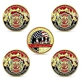 5 Pcs Wildland Firefighter Challenge Coin First in Last Out