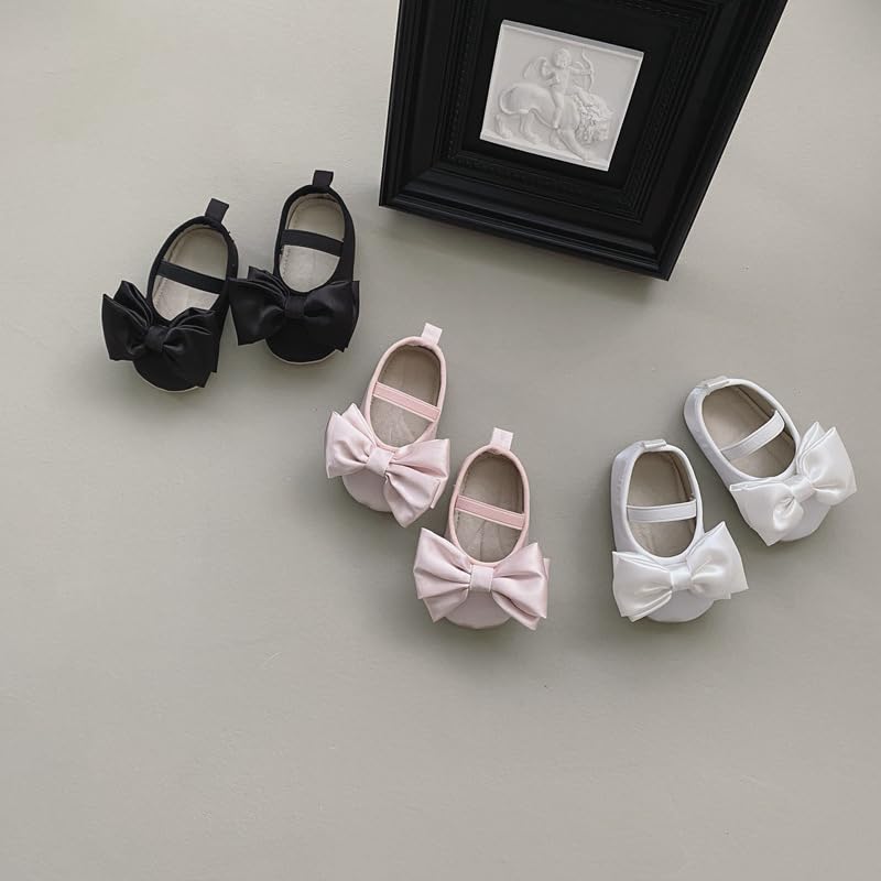 Baby Girl Infant Mary Jane Flats Shoes, 0-6, 6-12, 12-18 Months Prewalker Baby Bowknot Princess Dress Shoes4