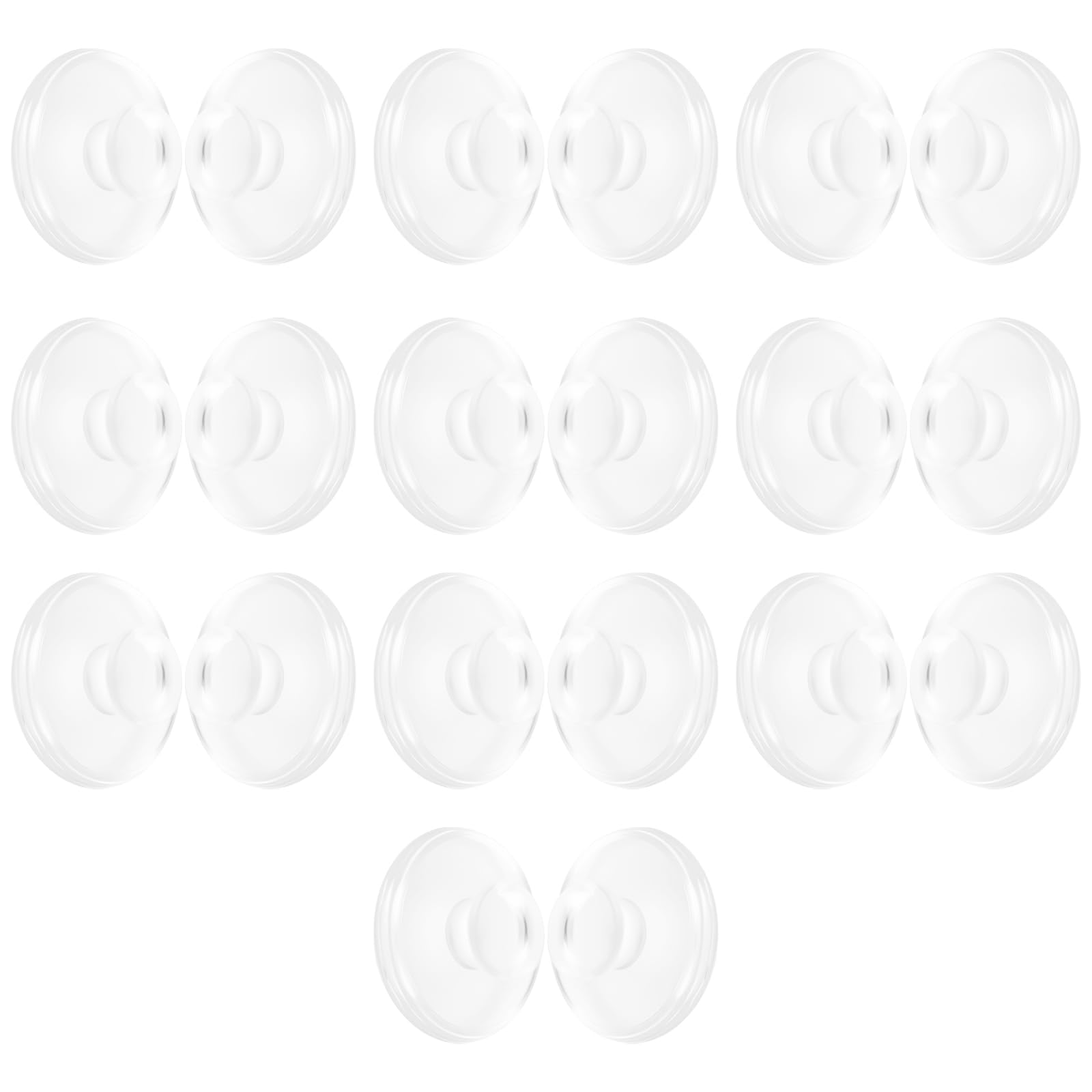 Briny River 10 Pairs 9mm Round Slide-in Silicone Nose Pads Compatible with Lindberg Air Titanium Vintage Glasses