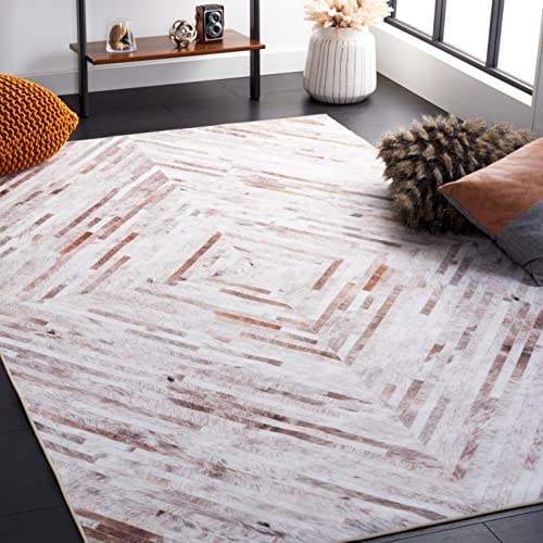 Tapete rectangular 10' x 14' beige y marrón