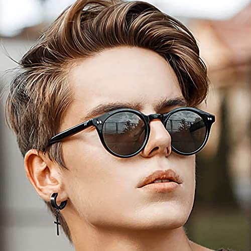 8 Pezzi Orecchini Pendenti in Acciaio