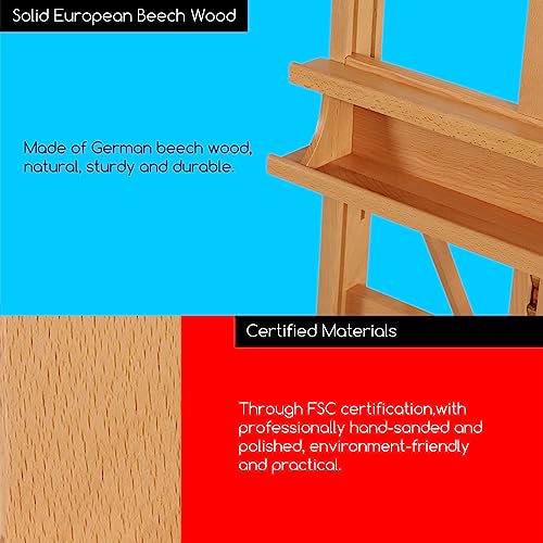 Image of MEEDEN Studio Wood H-Frame Easel: Art Easel with Storage for Artist
