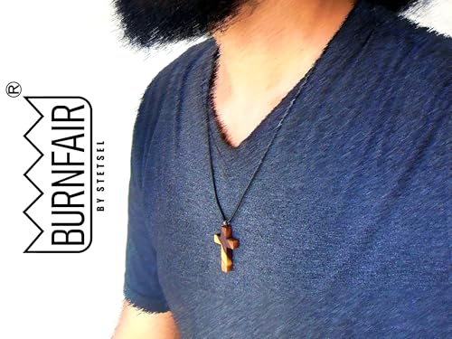 Image of Dagrer Handcrafted Rosewood Cross Pendant Necklace
