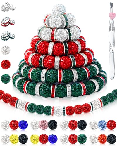 FIVEIZERO 180PCS 10mm Rhinestone Beads for Jewelry Making