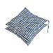 Chickwin Cuscino Sedia Cucina Set da 2 Pezzi, Plaid Cuscini per Sedia Antiscivolo con Corde, Confortevole Cuscini Coprisedia per Ufficio Giardino Patio Pranzo Soggiorno (Blu,40x40cm)