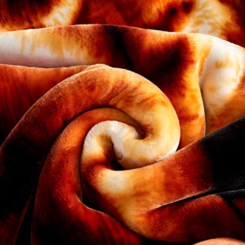 JML King Size Korean Mink Blanket (85 x 95) - Reversible Plush Fleece for Bed, Tigers