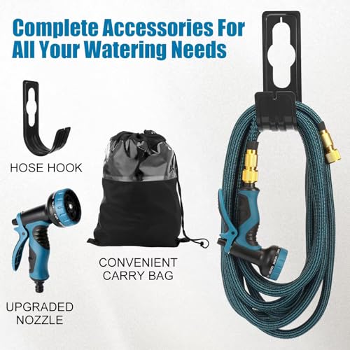 Image of 75FT Garden Hose Expandable Garden Hose with 10 Function Hose Spray Gun /Solid Brass Fittings Leak Proof Lightweight - Used for Gardening Watering etc(75FT)