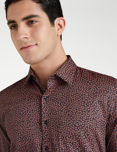 Image of Van Heusen Formal Printed Shirt for Men| Premium Cotton| Full Sleeves| Slim Fit |Breathable Fabric