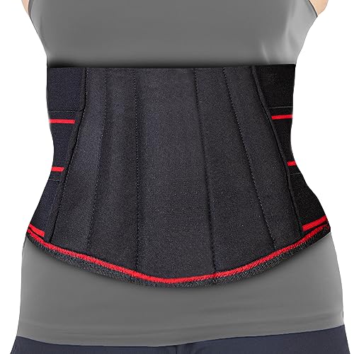 Image of XTRIM Back Support Belt For Backache, Flexible Back Splints, Elastic Webbing, Better Ventilation, Double Pull Mechanism, Hook Loop Closure, Easy to Wear & Remove (Black, Large, 1 Unit)