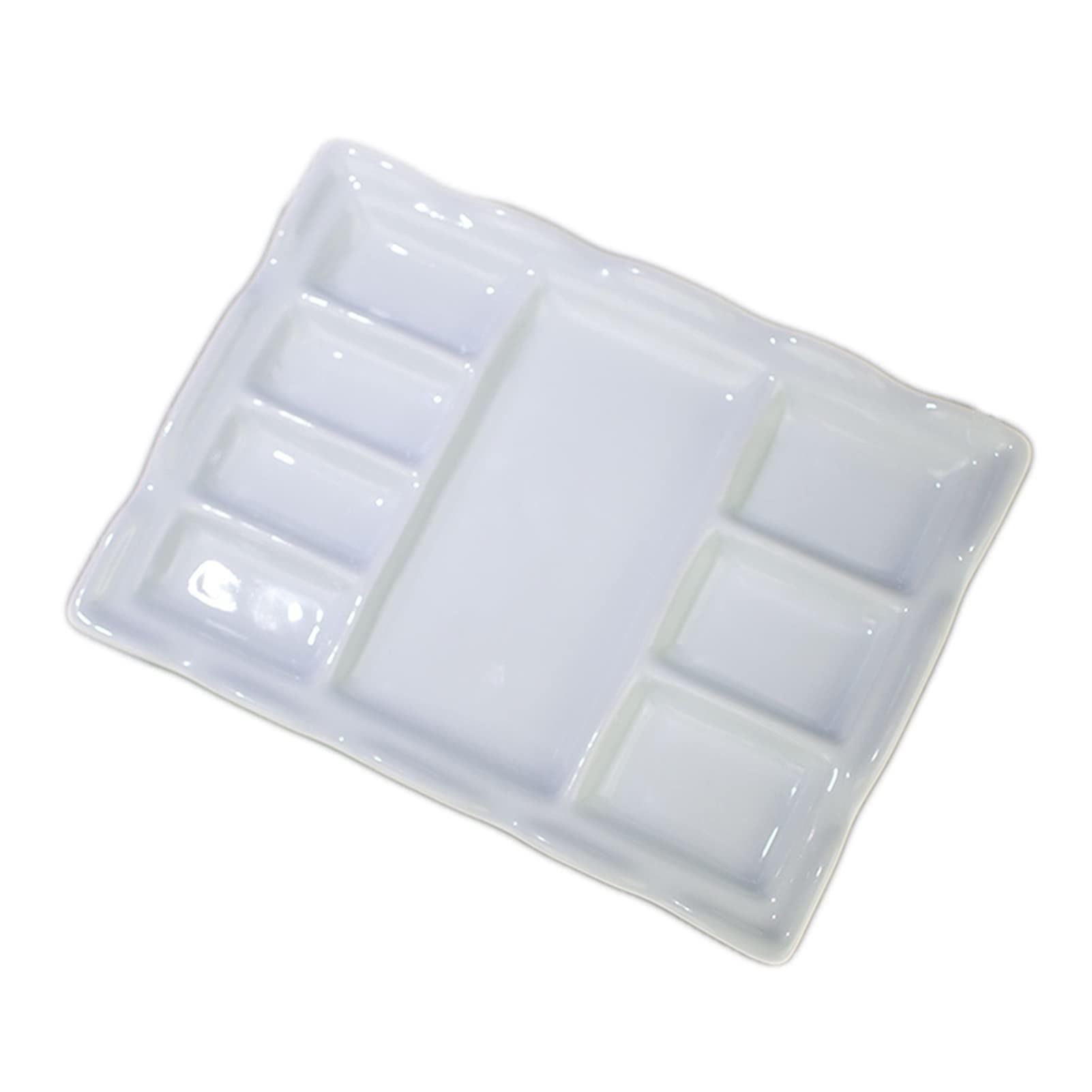 Biała porcelanowa paleta gwasz akwarela paleta kwadratowa paleta artykuły artystyczne, idealne do akwareli, gwaszu, obrazu olejnego.