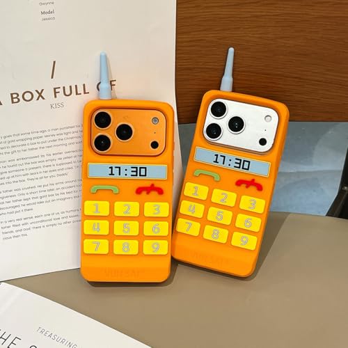 Coque iPhone 15 Pro Max orange mignonne pour le style des filles