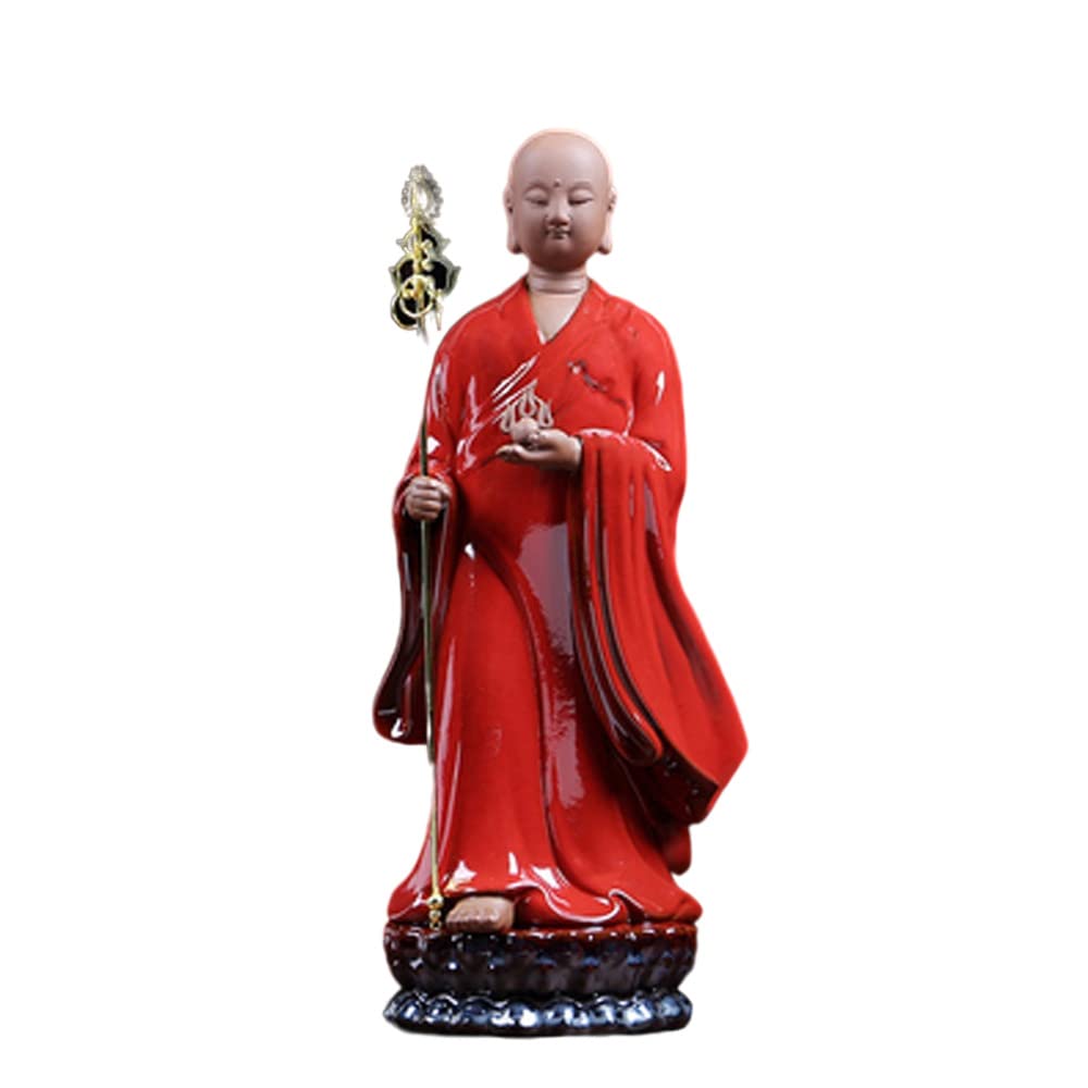 jizo Statue，Buddha Statue at Home，Ksitigarbha Statue ，Divine Mercy Statue，Buddha Statues (Red)
