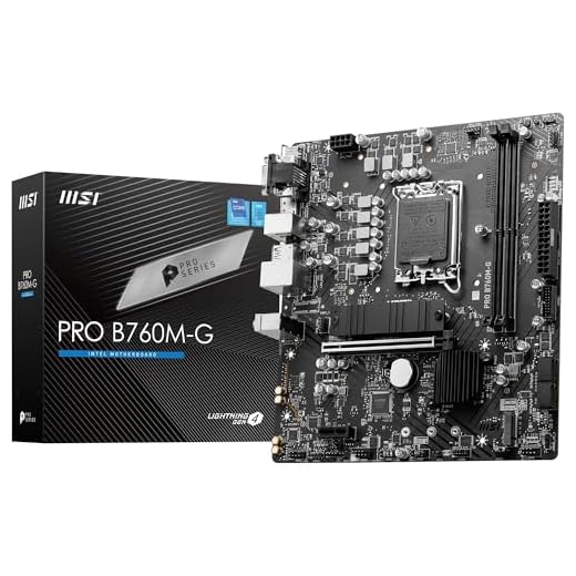 MSI PRO B760M-G Motherboard, Micro-ATX - Supports Intel 14th, 13th & 12th Gen Core Processors, LGA 1700 - DDR5 Memory Boost 6400+MHz/OC, PCIe 4.0 x16 Slot, M.2 Gen4 Slots, 2.5G LAN