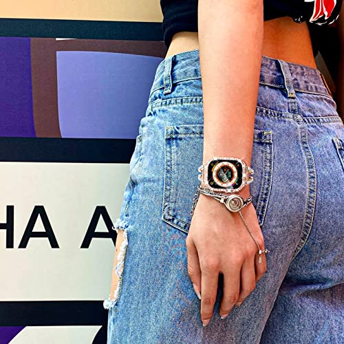 FULLIFE 6-Pack for Apple Watch Ultra 3/2/1 Case Series 11 10 9 8 7 6 5 4 3 2 1 SE3 49/45/44/42/41/40/38mm Bling Face Cover Sparkling Frame for iWatch Women