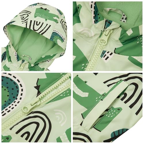 Image of Rokka&Rolla Toddler Boys' Water-Resistant Fleece Lined Windbreaker Transitional Jacket