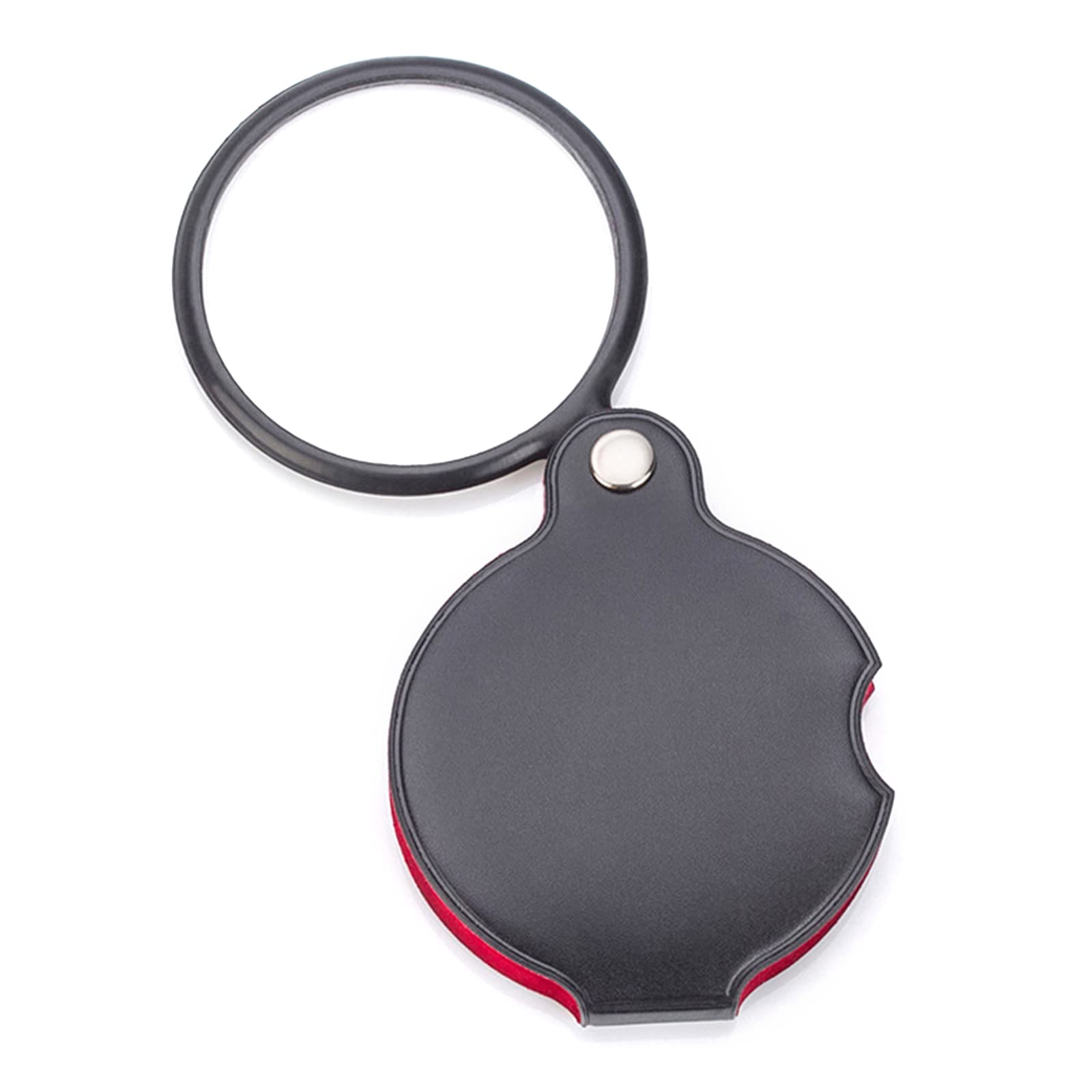 Kaqntud Magnifying Glass 8X Pocket Magnification 48 Mm Folding Magnifier With Rotating Protective Holster For Reading