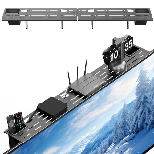 テレビ上ラック テレビ裏収納 工具不要で取り付け TV用アクセサリ テレビ...