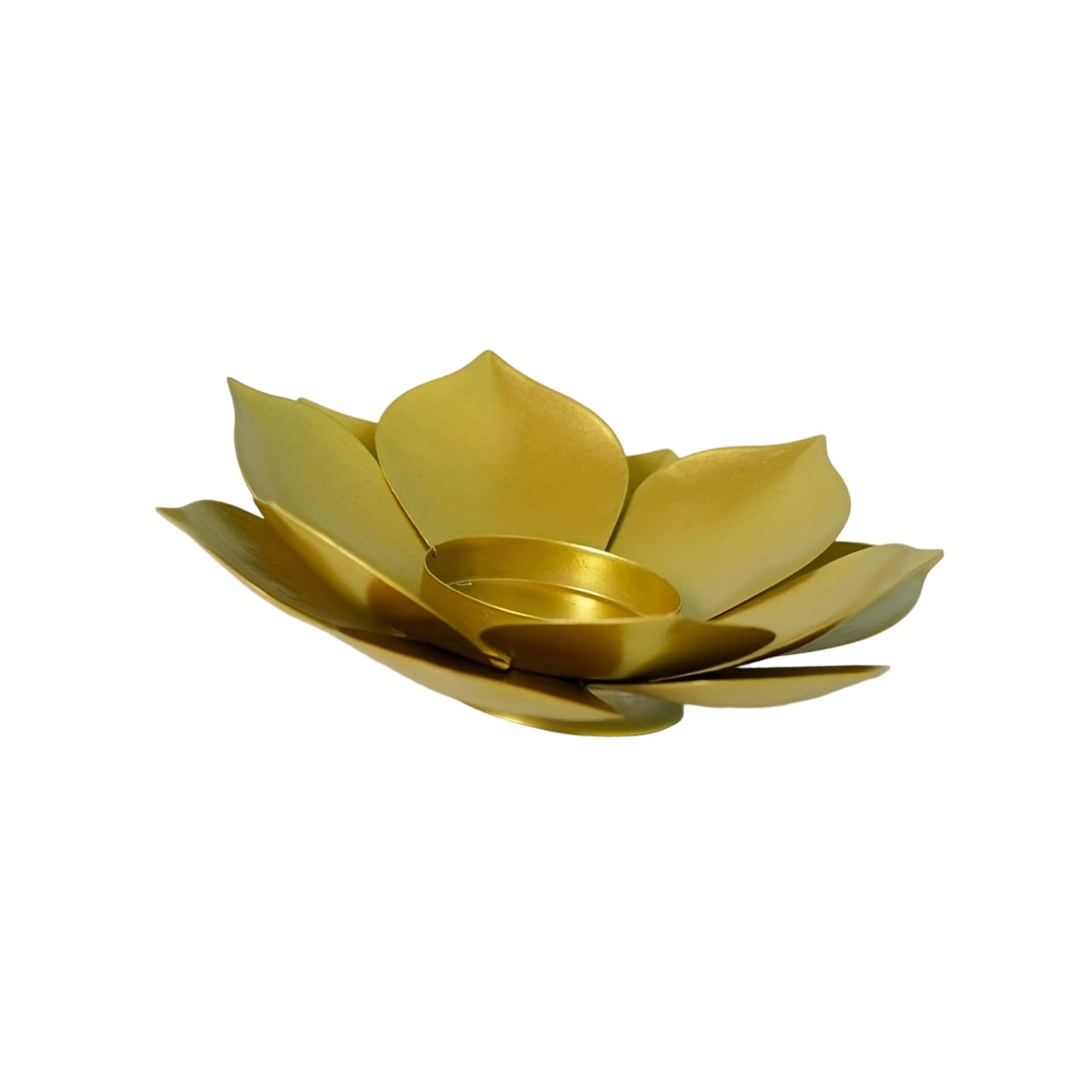 Buxuaaaa Decorative Iron Candlestick Stand with Lotuses Flower Holder for Dining Tables and Event Metal Tealight Holder