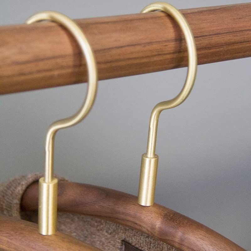 Amazon.co.jp: コートハンガー 無垢材 真鍮ハンガー