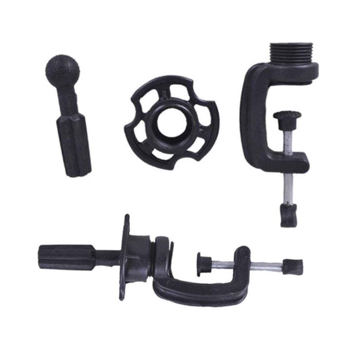 Ipetboom 2pcs Hairdressing Head Stand Holder Durable Wig Practice Bracket for Salon and Home Use Easy Installation Hairdressing Model Head Support Black